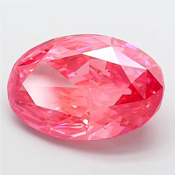8.04ct Oval Lab Grown Diamond (Colour Fancy Vivid Pink, Clarity VS1, IGI Certified)