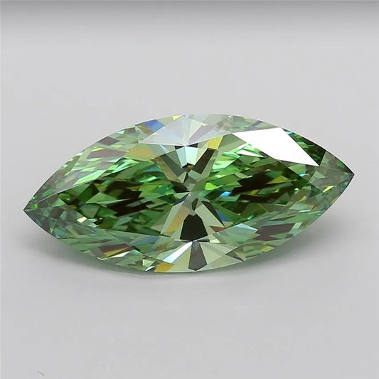 8.05ct Marquise Lab Grown Diamond (Colour Fancy Vivid Green, Clarity VVS2, IGI Certified)