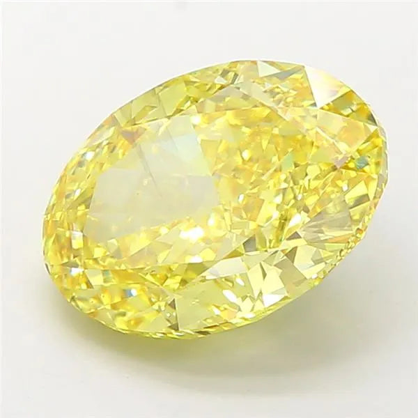 8.06ct Oval Lab Grown Diamond (Colour Fancy Vivid Yellow, Clarity VS2, IGI Certified)