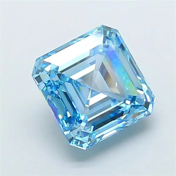 8.07ct Asscher Lab Grown Diamond (Colour Fancy Vivid Blue, Clarity VVS2, IGI Certified)
