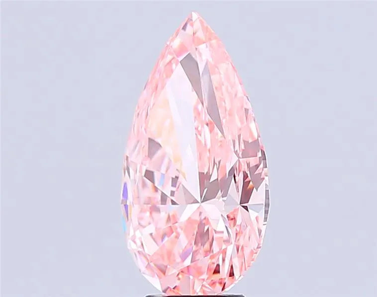 8.07ct Pear Lab Grown Diamond (Colour Fancy Vivid Pink, Clarity VVS2, IGI Certified)