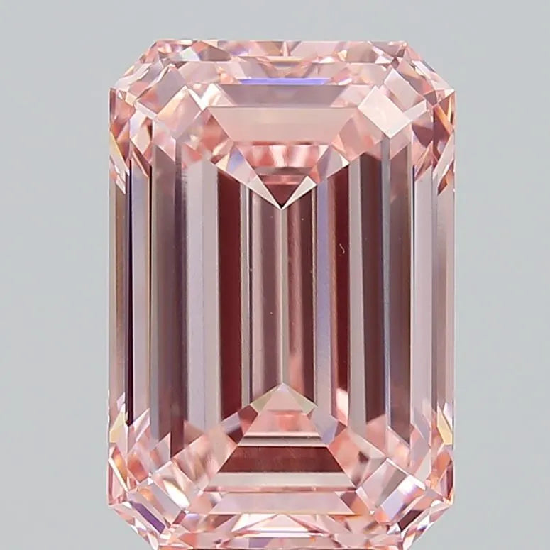 8.09ct Emerald Lab Grown Diamond (Colour Fancy Vivid Pink, Clarity VVS2, IGI Certified)