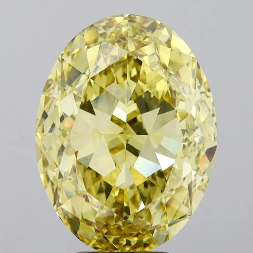 8.10ct Oval Lab Grown Diamond (Colour Fancy Intense Yellow, Clarity VS1, IGI Certified)