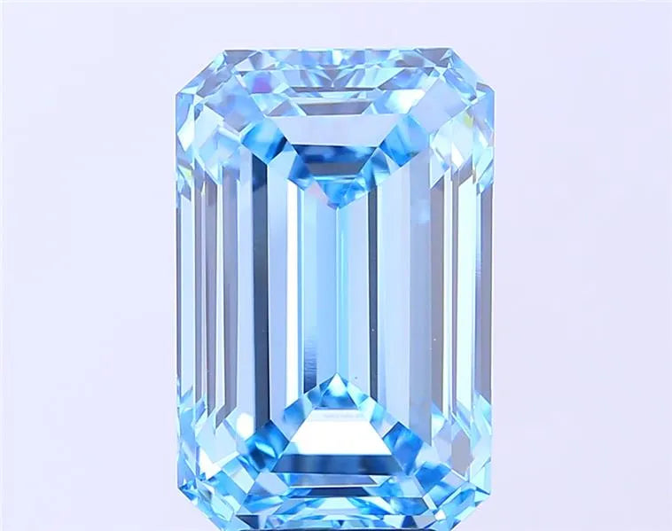 8.54ct Emerald Lab Grown Diamond (Colour Fancy Vivid Blue, Clarity VVS2, IGI Certified)