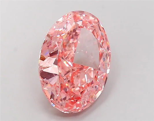8.60ct Oval Lab Grown Diamond (Colour Fancy Vivid Pink, Clarity VS2, IGI Certified)