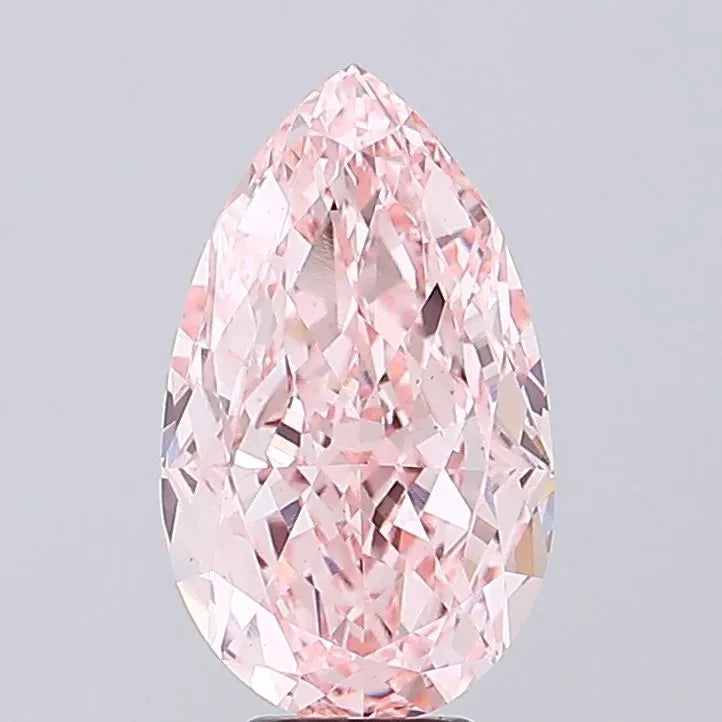 8.66ct Pear Lab Grown Diamond (Colour Fancy Vivid Pink, Clarity VS1, IGI Certified)