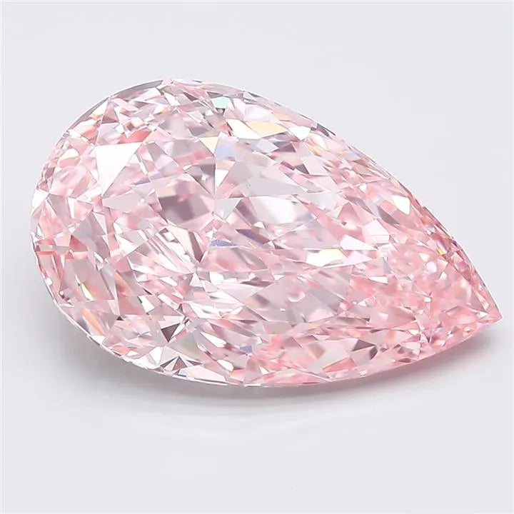 8.69ct Pear Lab Grown Diamond (Colour Fancy Vivid Pink, Clarity VVS2, IGI Certified)