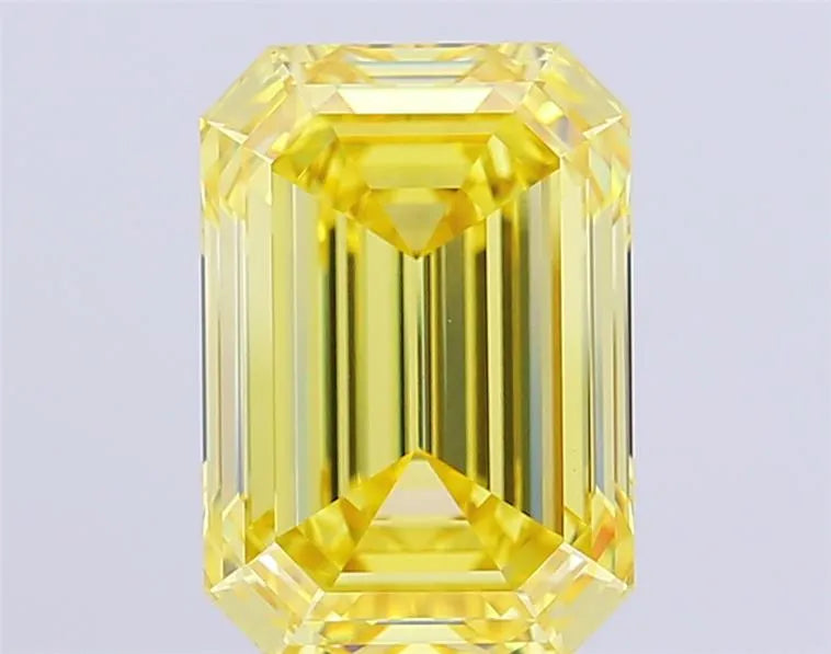 8.88ct Emerald Lab Grown Diamond (Colour Fancy Vivid Yellow, Clarity VVS2, IGI Certified)