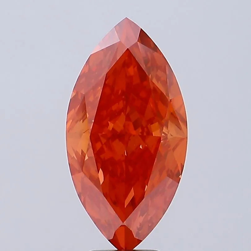 8.94ct Marquise Lab Grown Diamond (Colour Fancy Vivid Orangey Red, Clarity VS1, IGI Certified)