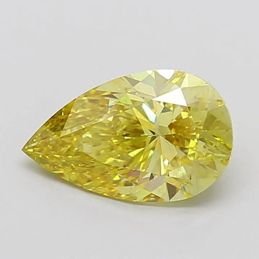 3.01ct Pear Lab Grown Diamond (Colour Fancy Intense Yellow, Clarity VS2, IGI Certified)