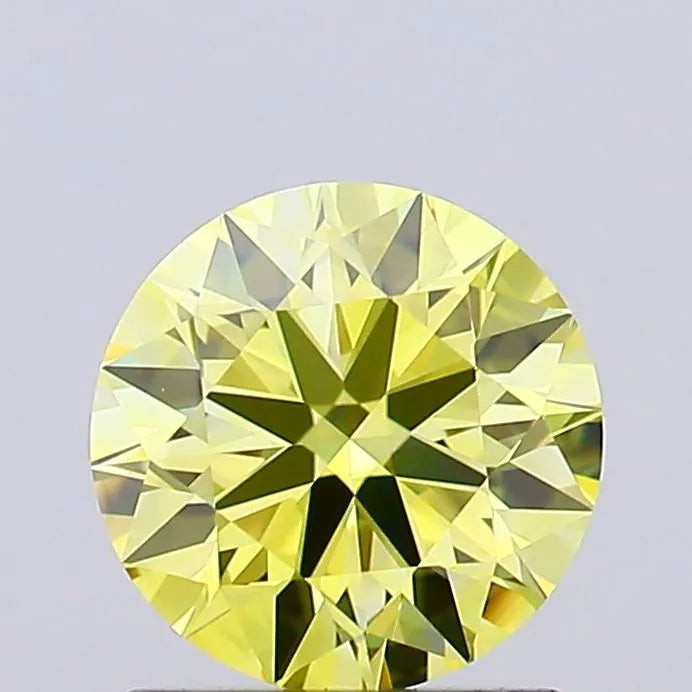 1.01ct Round Lab Grown Diamond (Colour Fancy Vivid Yellow, Clarity VS1, Cut ID, IGI Certified)