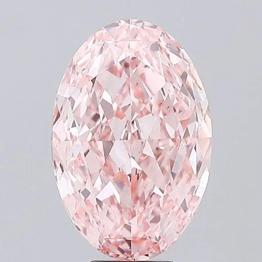 9.00ct Oval Lab Grown Diamond (Colour Fancy Vivid Pink, Clarity VS1, IGI Certified)