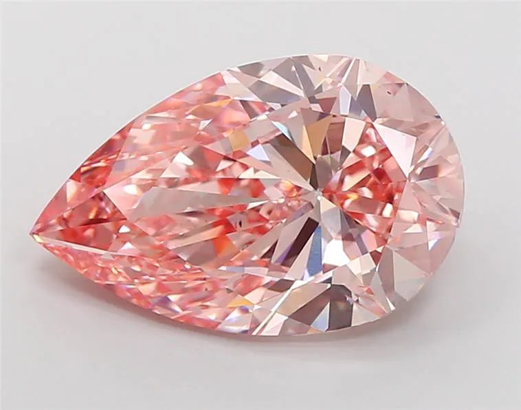 9.00ct Pear Lab Grown Diamond (Colour Fancy Vivid Pink, Clarity VS1, IGI Certified)