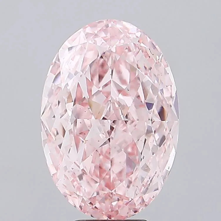 9.02ct Oval Lab Grown Diamond (Colour Fancy Vivid Pink, Clarity VS2, IGI Certified)
