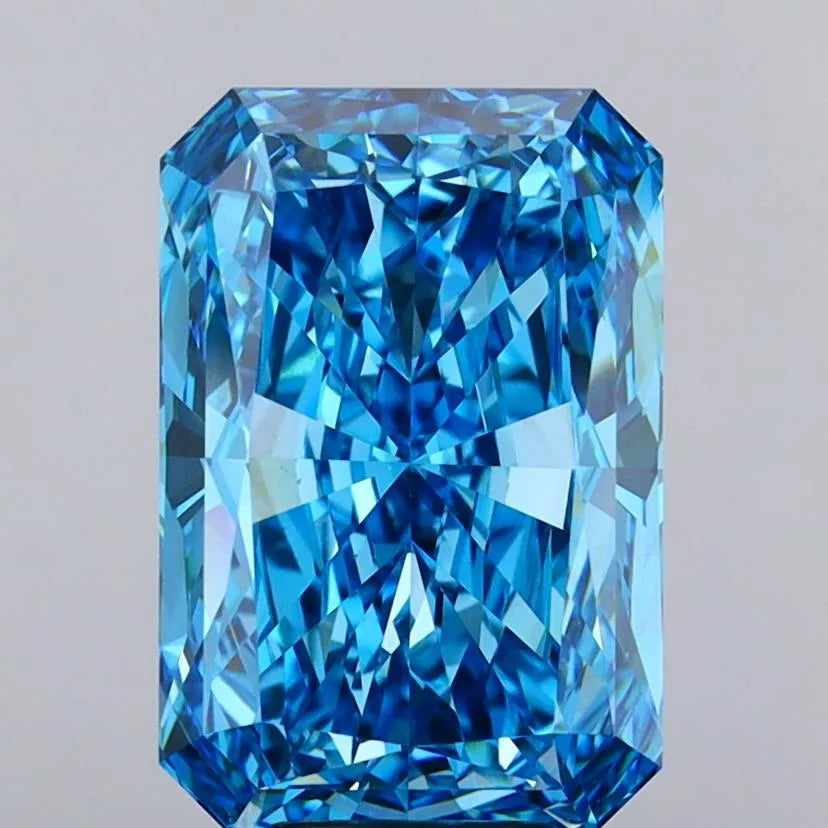 9.03ct Radiant Lab Grown Diamond (Colour Fancy Vivid Blue, Clarity VVS2, IGI Certified)