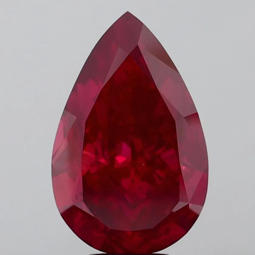 9.04ct Pear Lab Grown Diamond (Colour Fancy Vivid Red, Clarity VS2, IGI Certified)