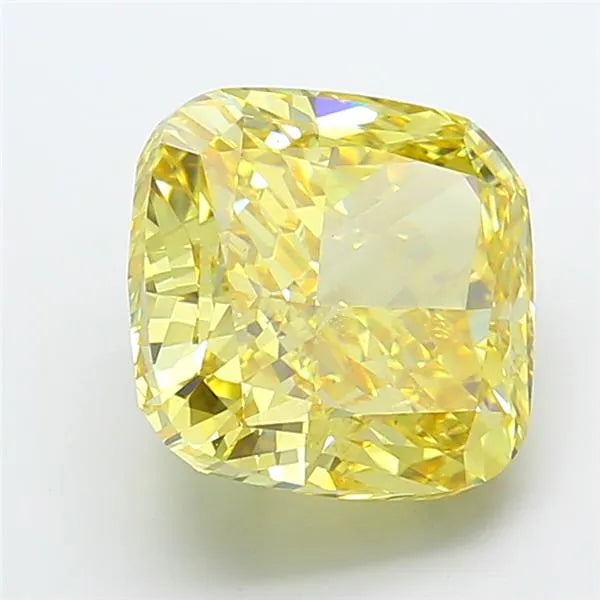 9.08ct Cushion modified Lab Grown Diamond (Colour Fancy Vivid Yellow, Clarity VS2, IGI Certified)