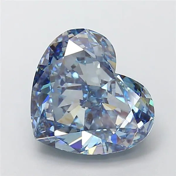 9.09ct Heart Lab Grown Diamond (Colour Fancy Vivid Blue, Clarity VS1, IGI Certified)