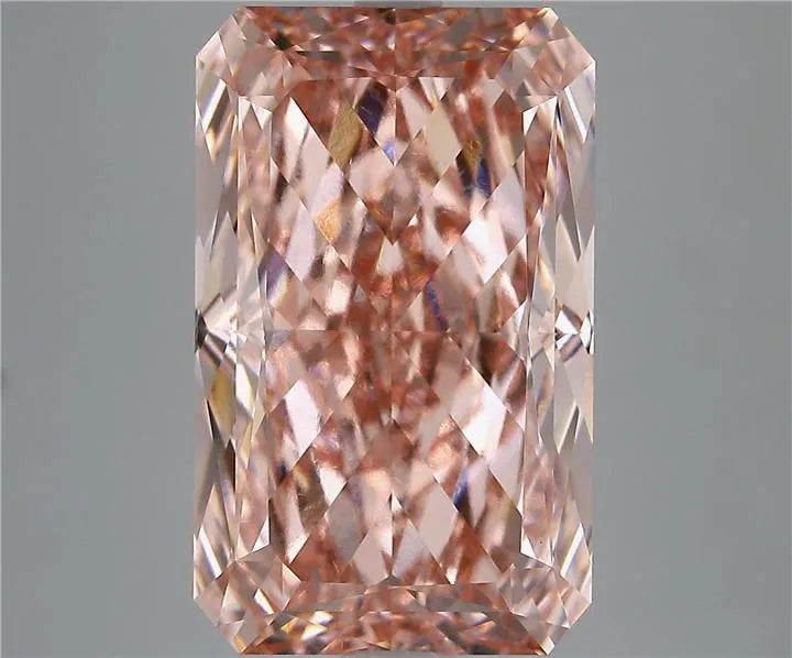 9.11ct Radiant Lab Grown Diamond (Colour Fancy Intense Brownish Pink, Clarity VVS2, IGI Certified)