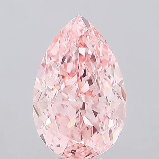 9.13ct Pear Lab Grown Diamond (Colour Fancy Vivid Pink, Clarity VS1, IGI Certified)