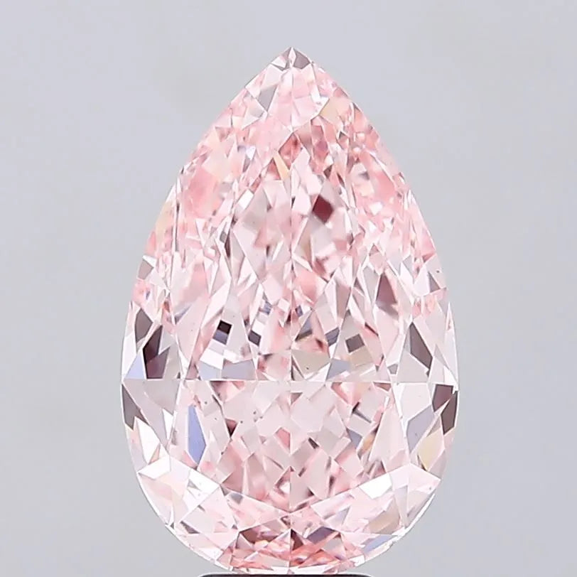 9.40ct Pear Lab Grown Diamond (Colour Fancy Vivid Pink, Clarity VS1, IGI Certified)