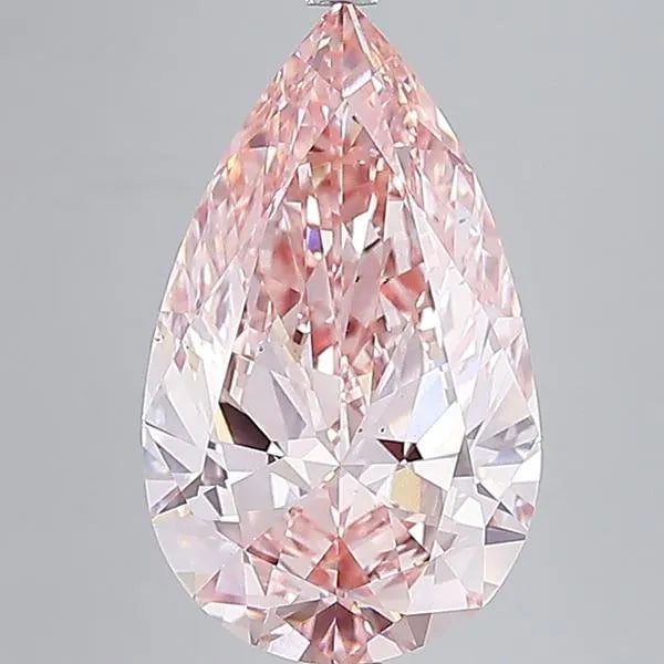 9.50ct Pear Lab Grown Diamond (Colour Fancy Vivid Pink, Clarity VS2, IGI Certified)