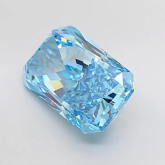 9.52ct Radiant Lab Grown Diamond (Colour Fancy Vivid Blue, Clarity VVS2, IGI Certified)