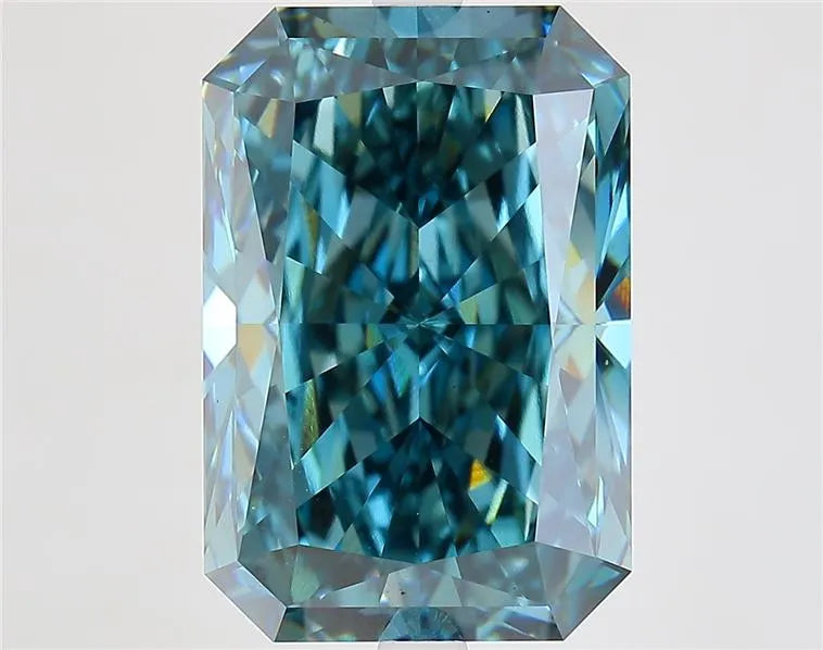 9.52ct Radiant Lab Grown Diamond (Colour Fancy Vivid Green Blue, Clarity VS1, IGI Certified)