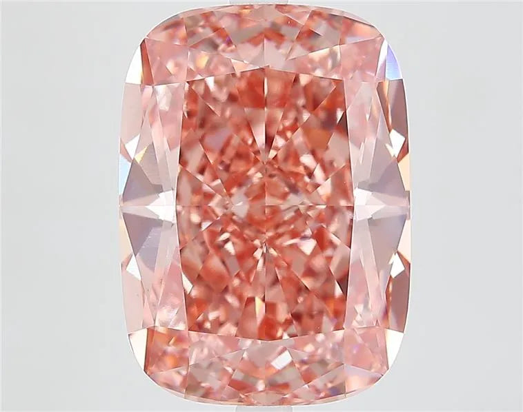 9.62ct Cushion modified Lab Grown Diamond (Colour Fancy Vivid Brownish Pink, Clarity VVS2, IGI Certified)