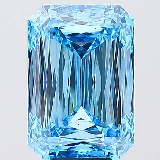 9.74ct Radiant Lab Grown Diamond (Colour Fancy Vivid Blue, Clarity VS2, IGI Certified)