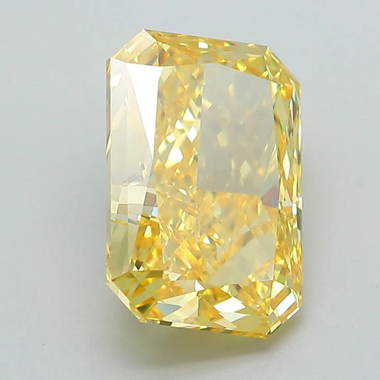 4.06ct Radiant Lab Grown Diamond (Colour Fancy Vivid Yellow, Clarity VS1, IGI Certified)