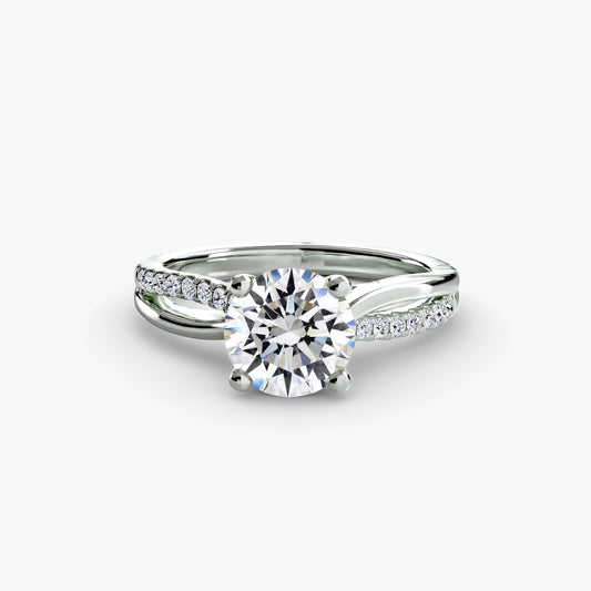 The Split Shank Pavé Solitaire
