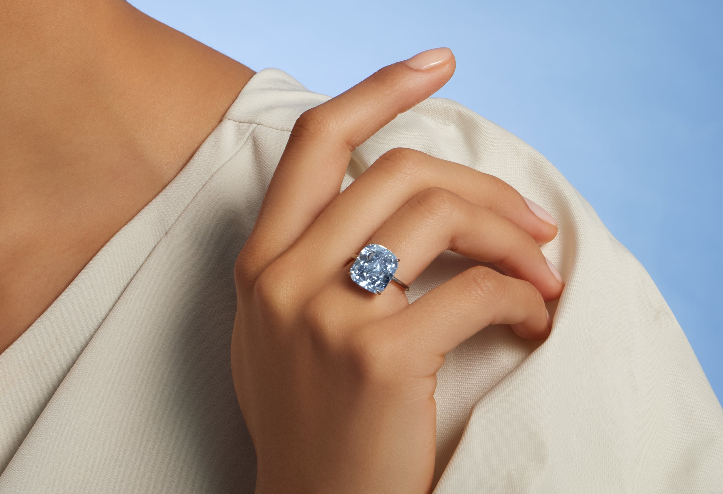 10 Carat Blue Cushion Cut Diamond 
